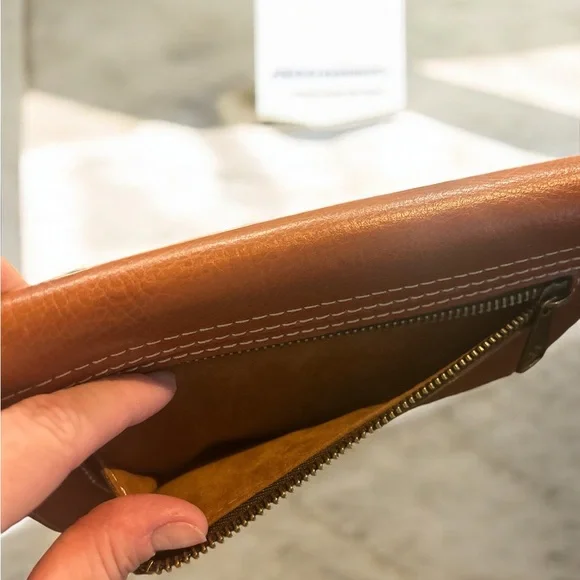 PATRICIA NASH Heritage Tan Leather Pouch Clutch - Picture 5 of 5